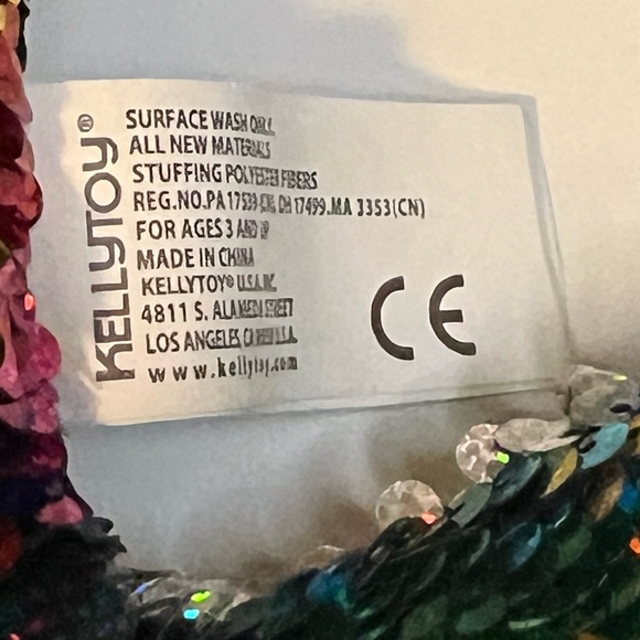 NWT Kellytoy Unicorn Cat Reversible Sequin Mermaid Tail Plush Squish 27” - Picture 12 of 13